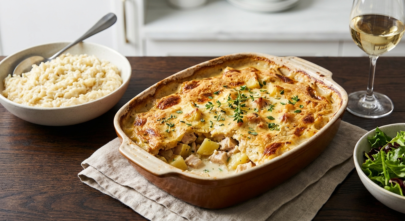 Chicken and Potato Casserole with Creamy Rice