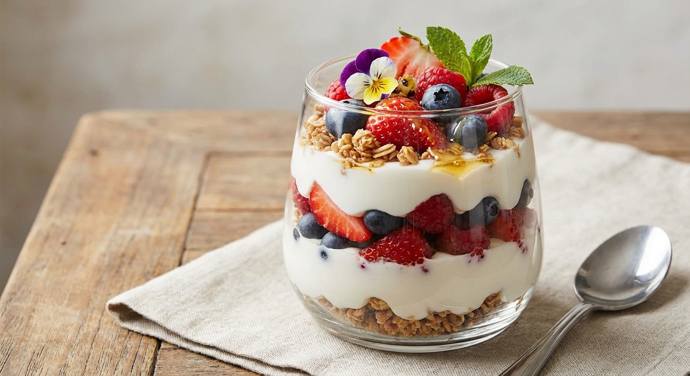 Greek Yogurt Berry Parfait with Granola