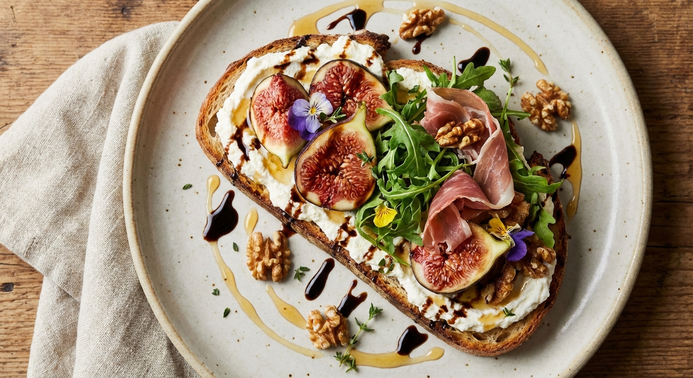 Ricotta & Fig Toast with Arugula