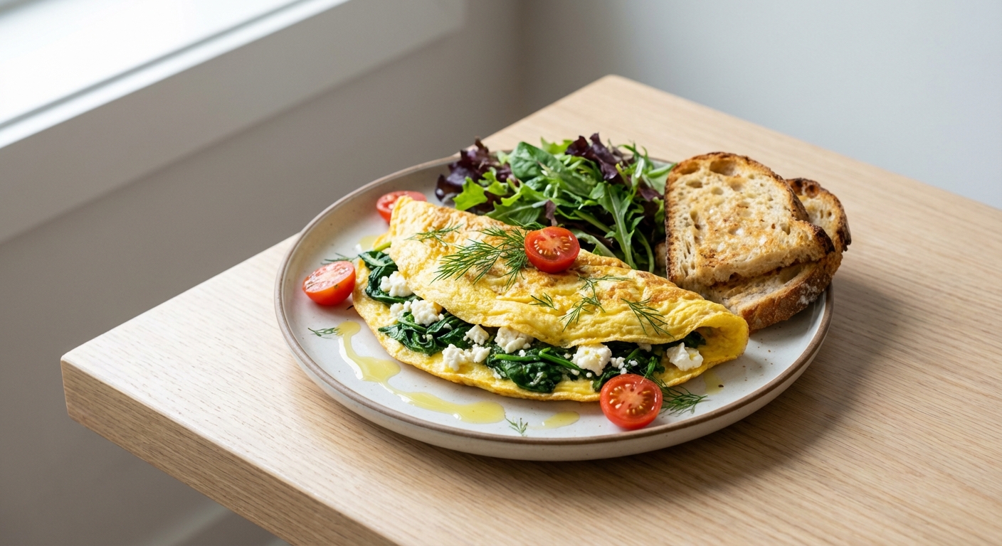 Spinach and Feta Omelette