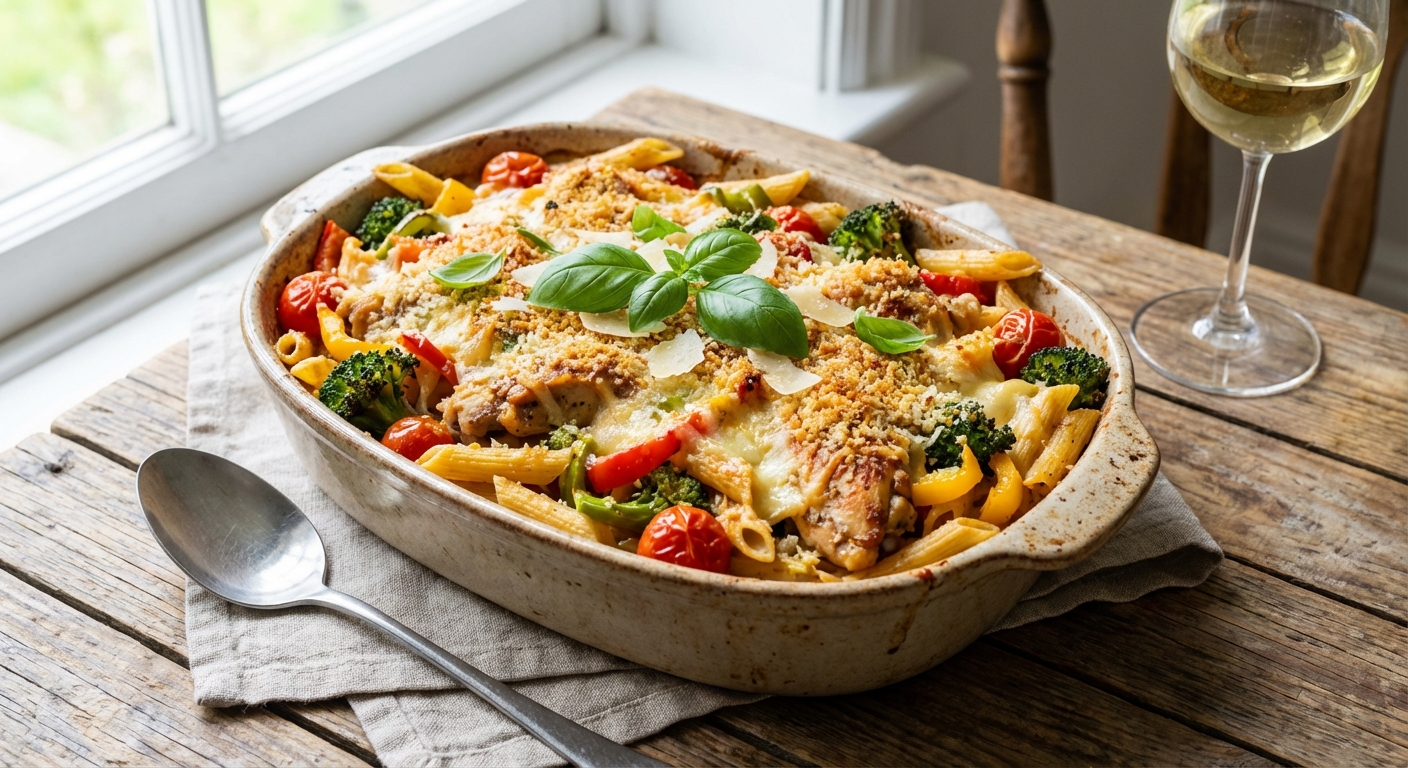 Chicken and Vegetable Pasta Bake