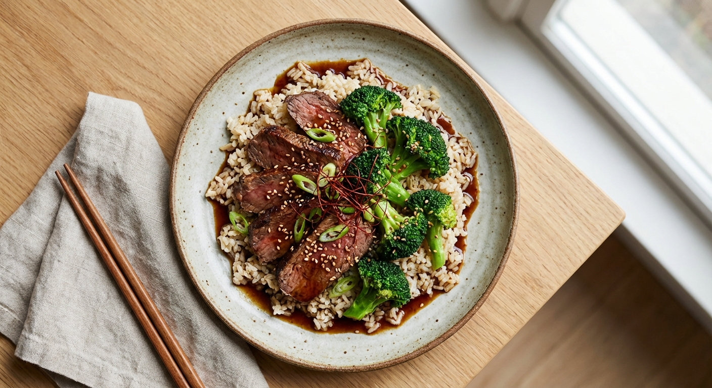Beef & Broccoli Bowl with Brown Rice