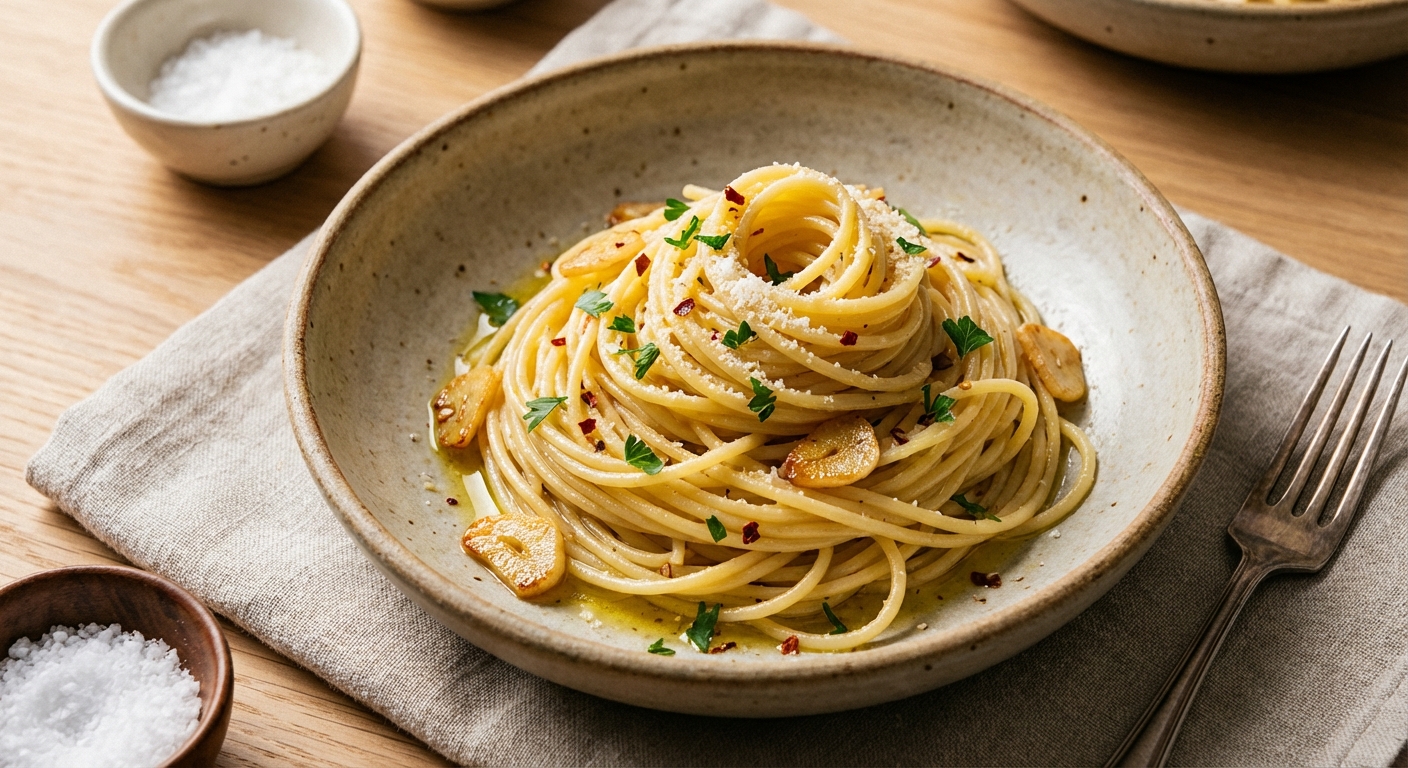 Simple Olive Oil and Garlic Pasta