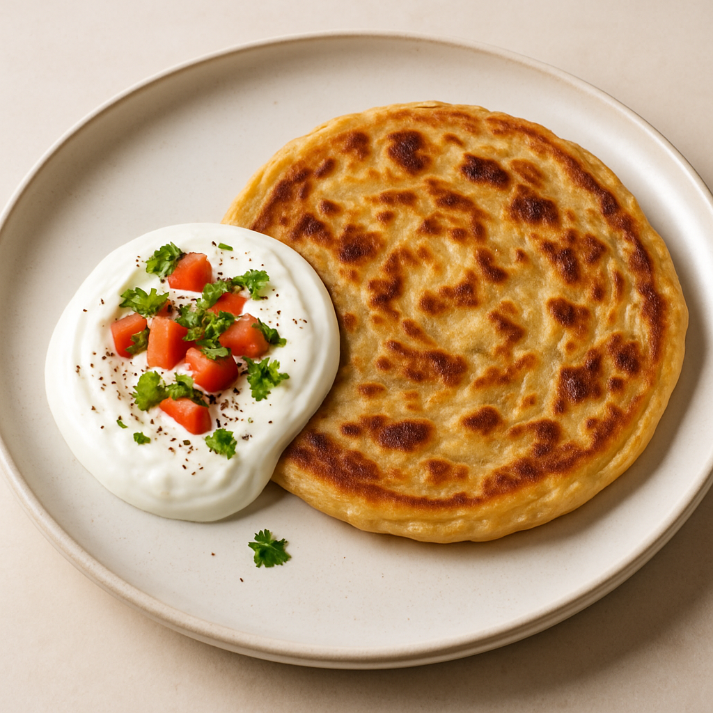 Breakfast Paratha with Yogurt