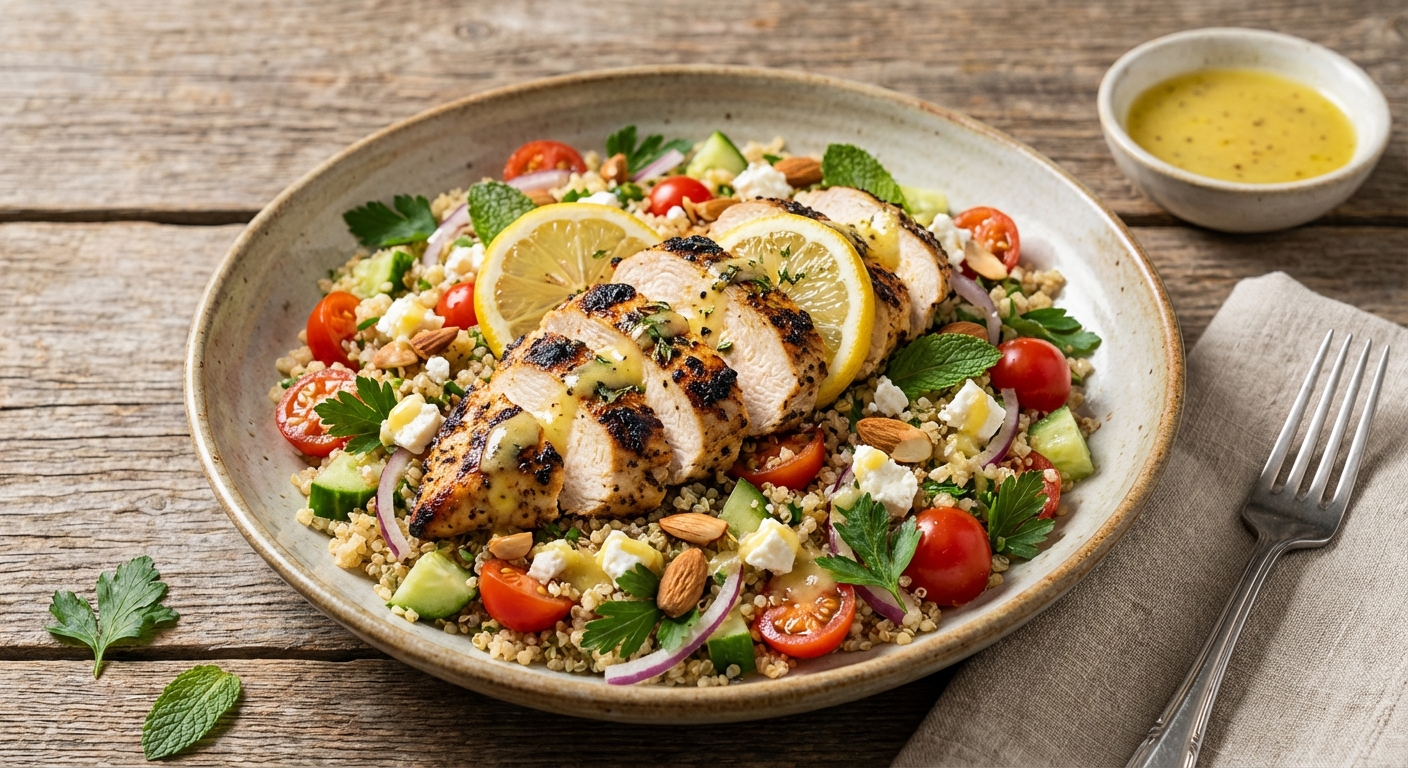 Grilled Lemon Chicken & Quinoa Salad