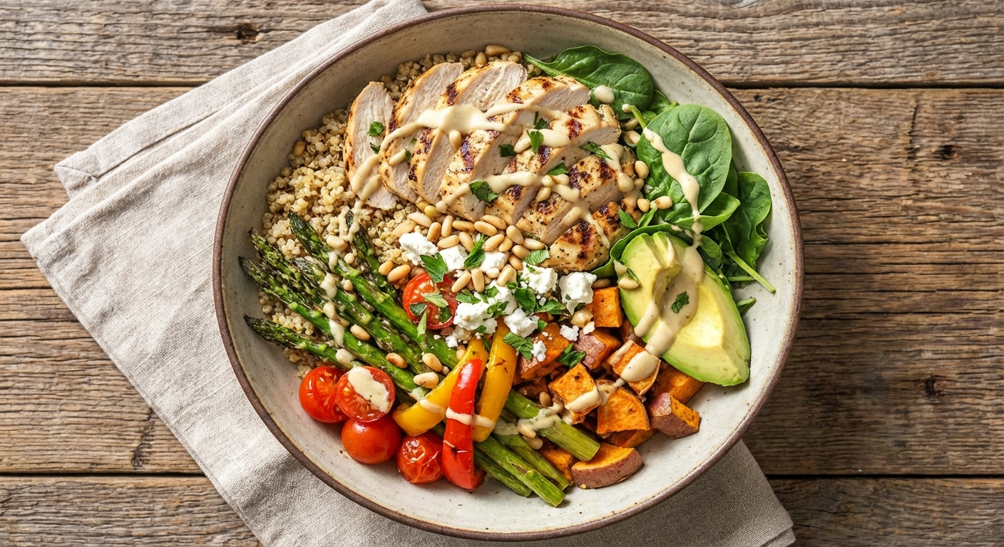 Chicken Quinoa Bowl with Mixed Vegetables