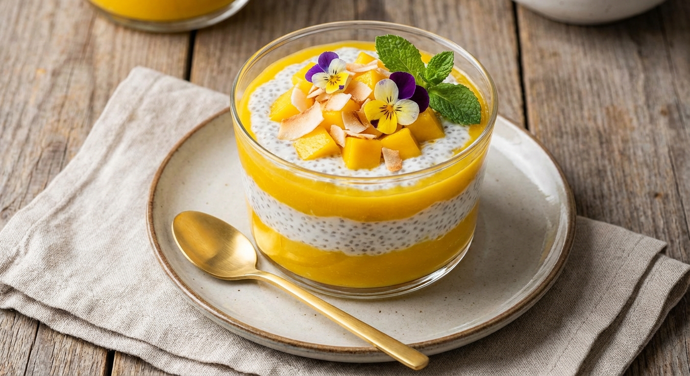 Mango Coconut Chia Pudding