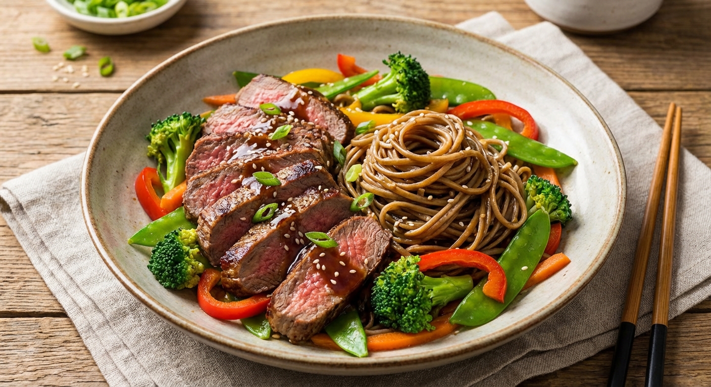Beef & Vegetable Stir-Fry with Soba Noodles