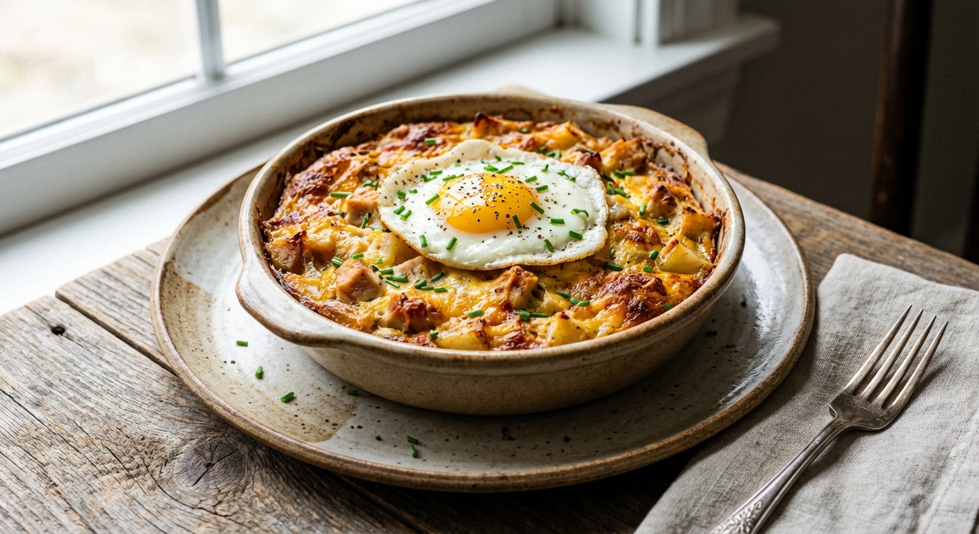 Chicken Hash Brown Breakfast Casserole