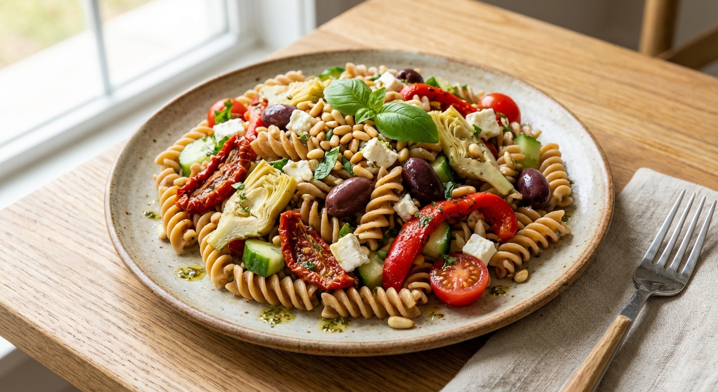 Mediterranean Whole-Wheat Pasta Salad