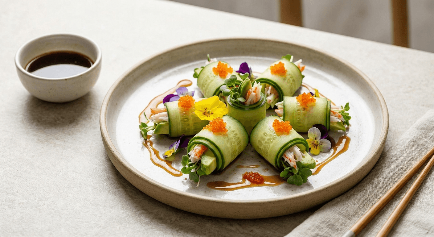 Cucumber Bites with Ponzu Sauce