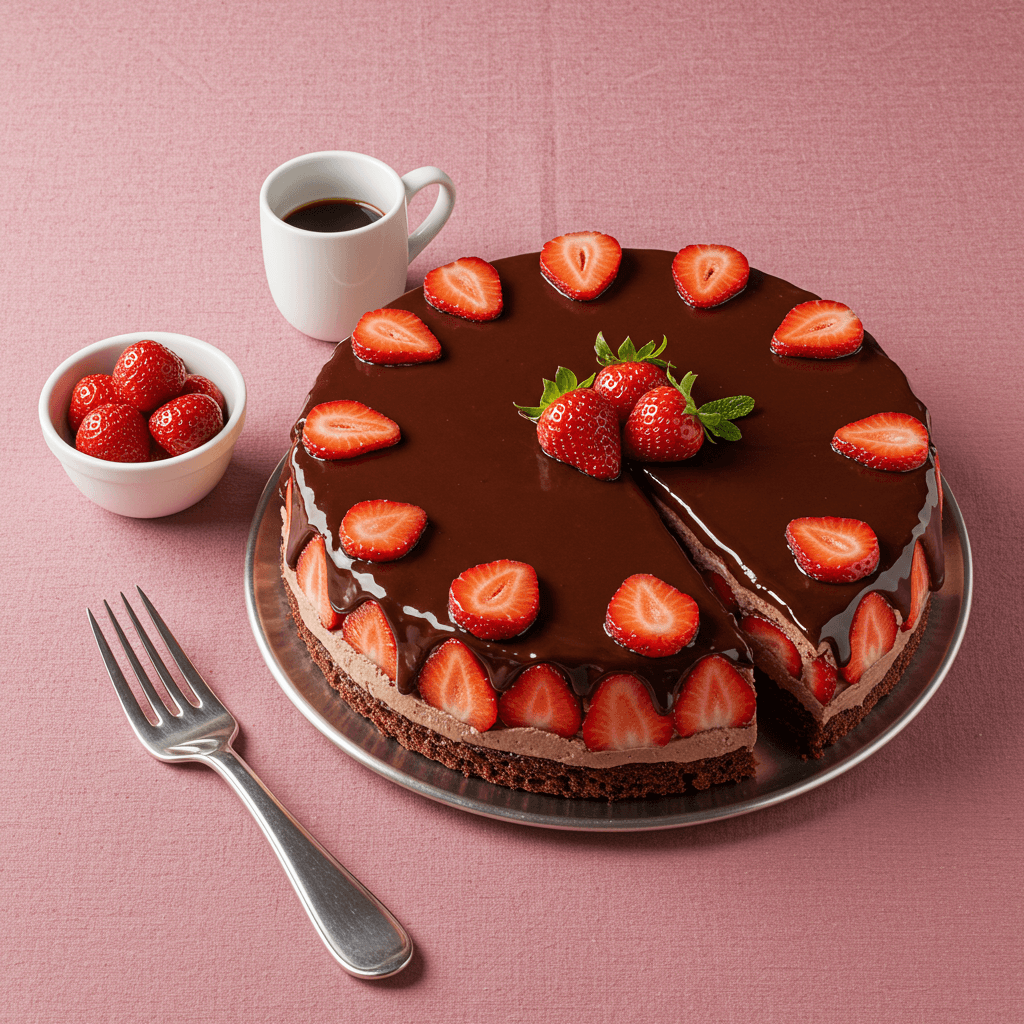Decadent Chocolate Strawberry Cake - Delicious Homemade Recipe