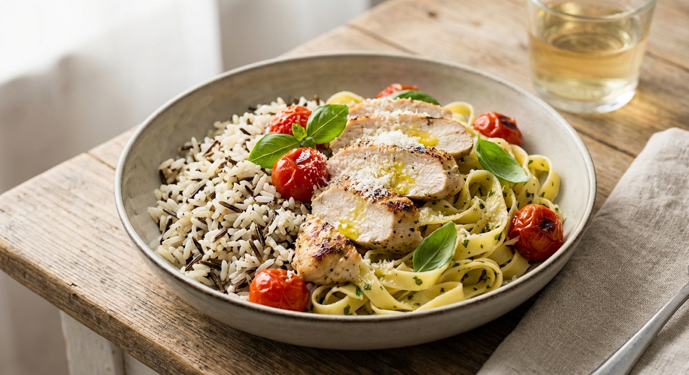 Chicken Pasta with Rice