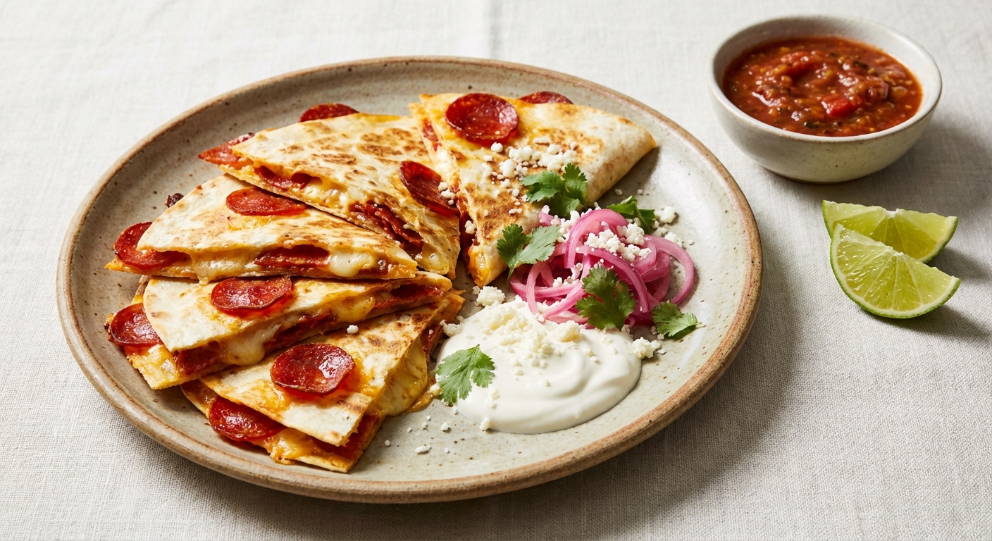 Pepperoni Cheese Quesadilla