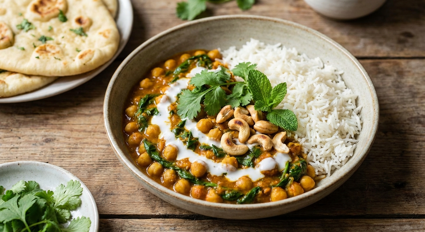 Chickpea and Spinach Curry