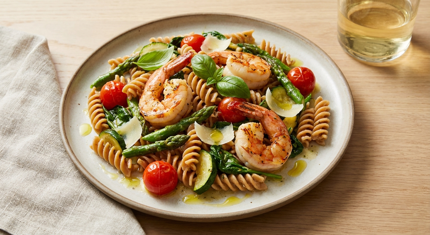 Shrimp & Vegetable Whole-Wheat Pasta