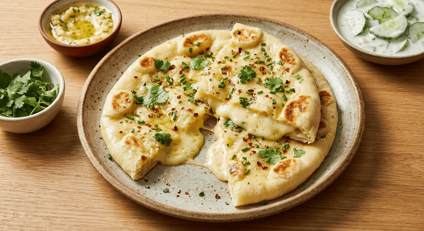 Cheesy Garlic Butter Naan