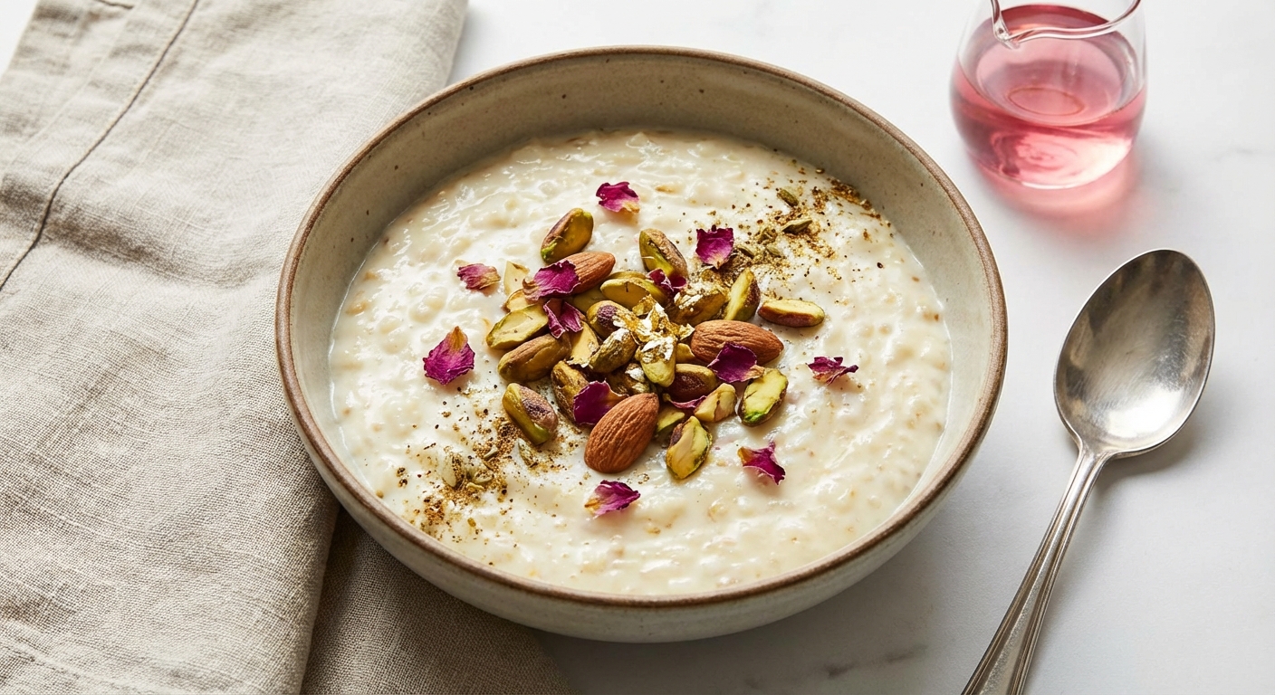 Silky Cardamom Rice Pudding (Kheer-style)
