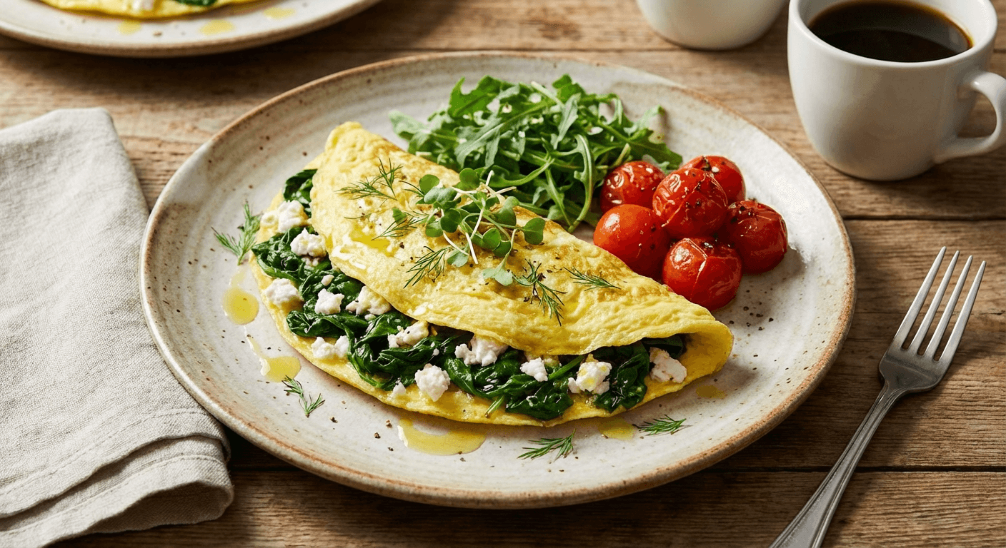 Spinach and Feta Omelette