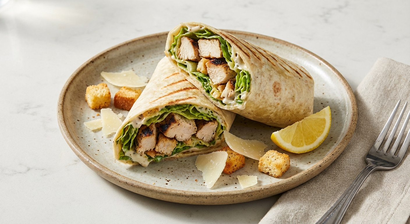 Grilled Chicken Caesar Salad Wrap
