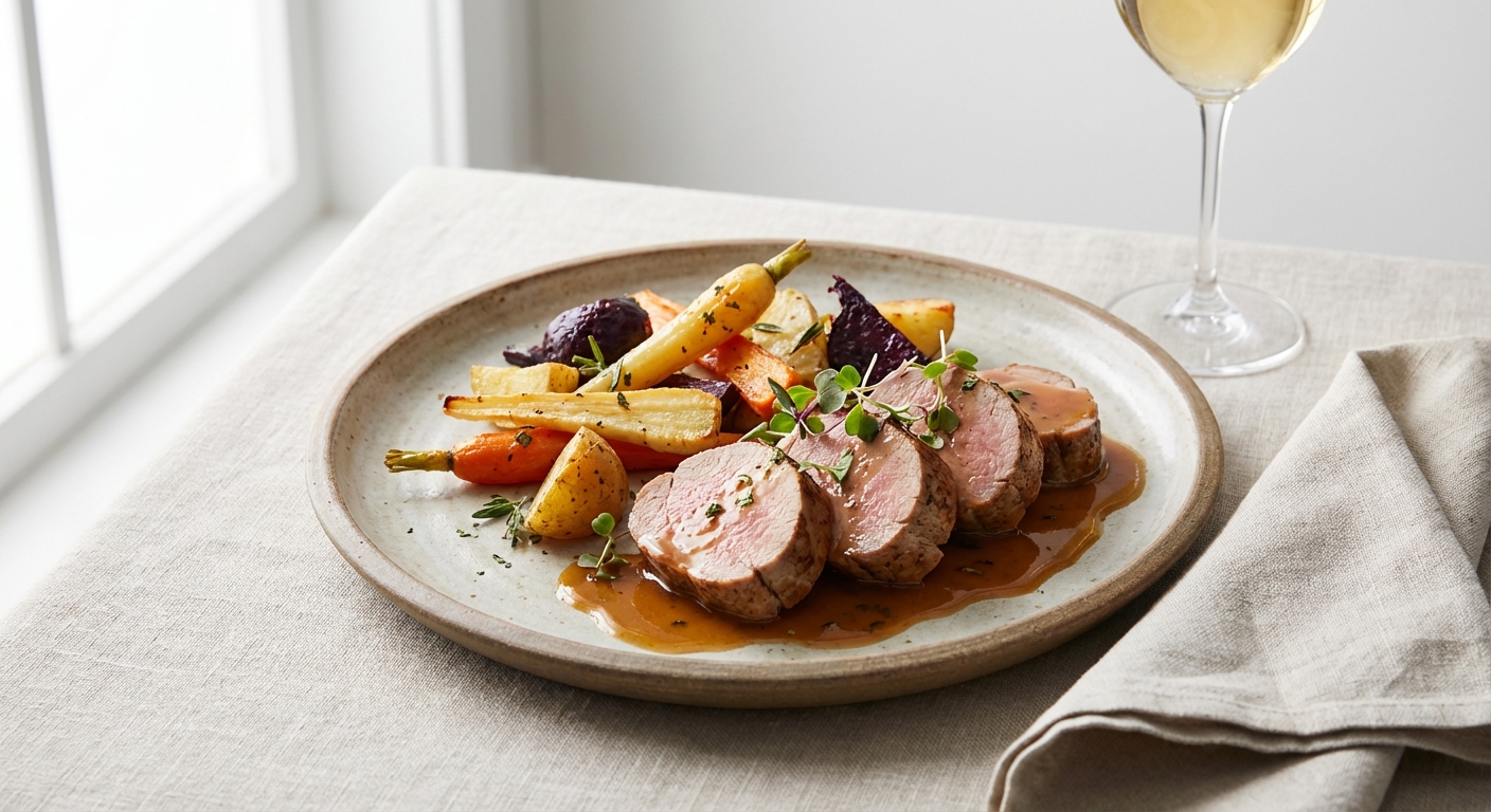 Pork Tenderloin with Roasted Root Vegetables