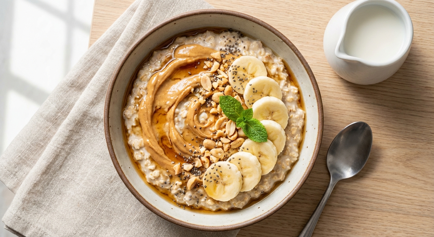 Overnight Oats with Peanut Butter & Banana