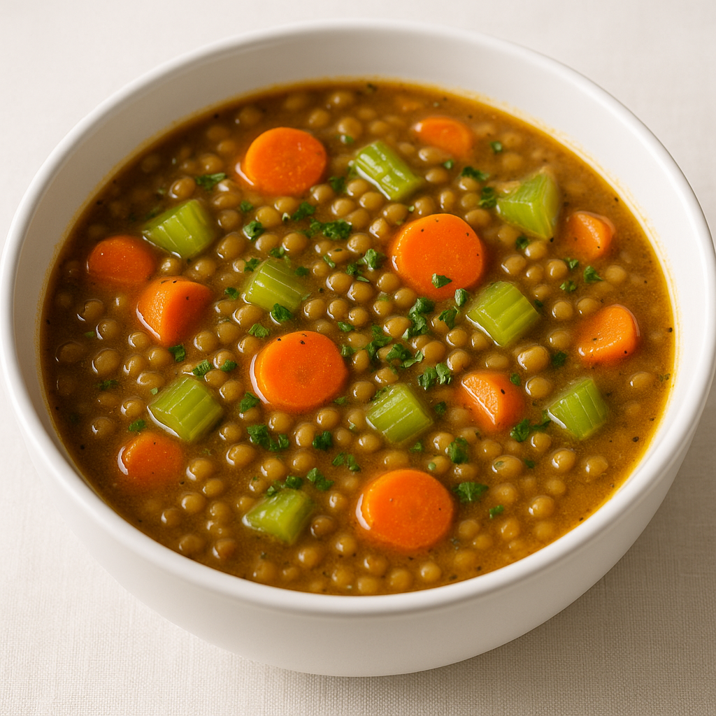 Lentil Soup with Carrots and Celery