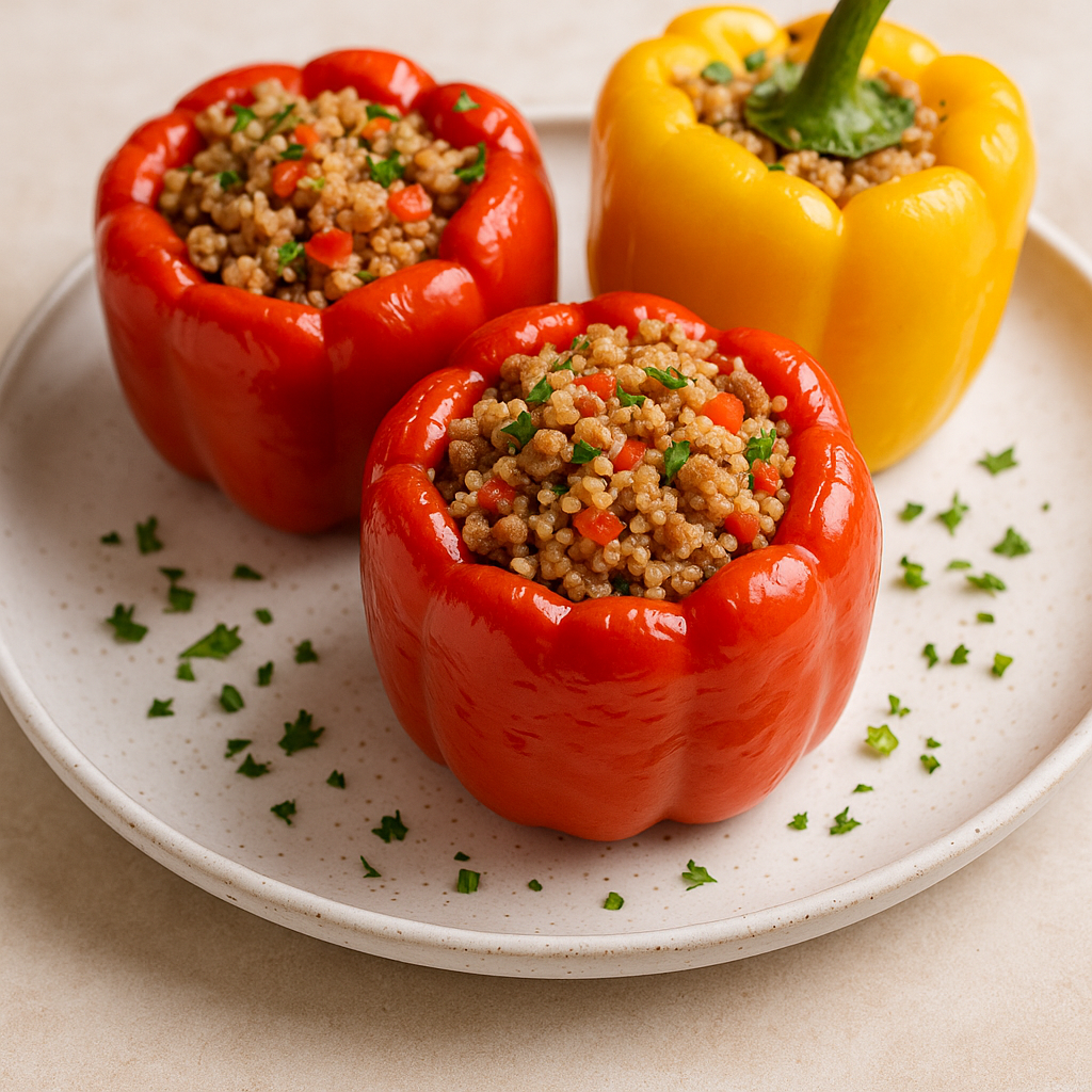 Stuffed Bell Peppers with Quinoa and Ground Turkey