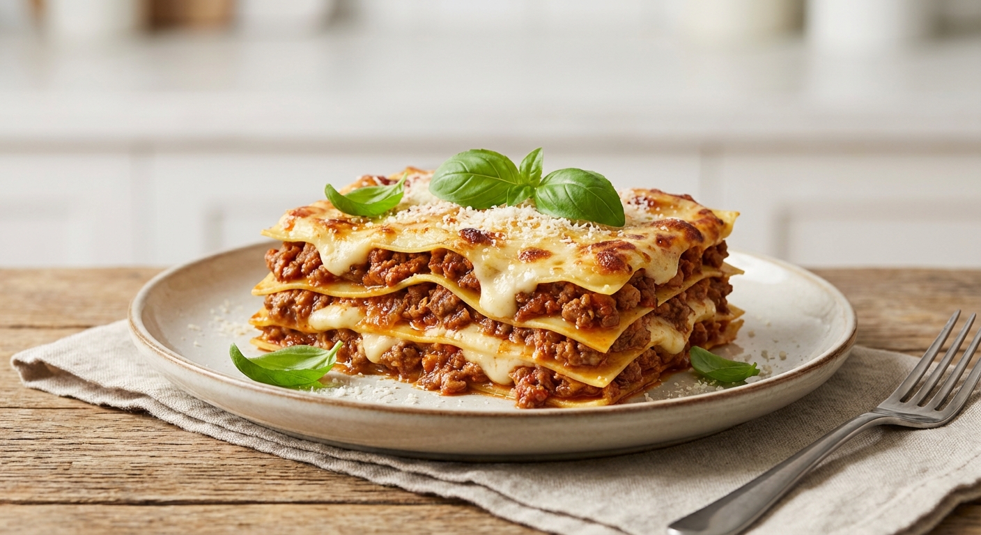 Homemade Lasagna with Fresh Pasta, Slow Ragu & Silky Béchamel