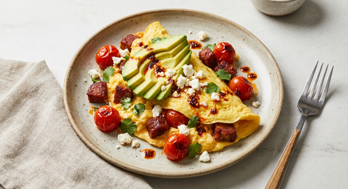 Avocado & Chorizo Scramble