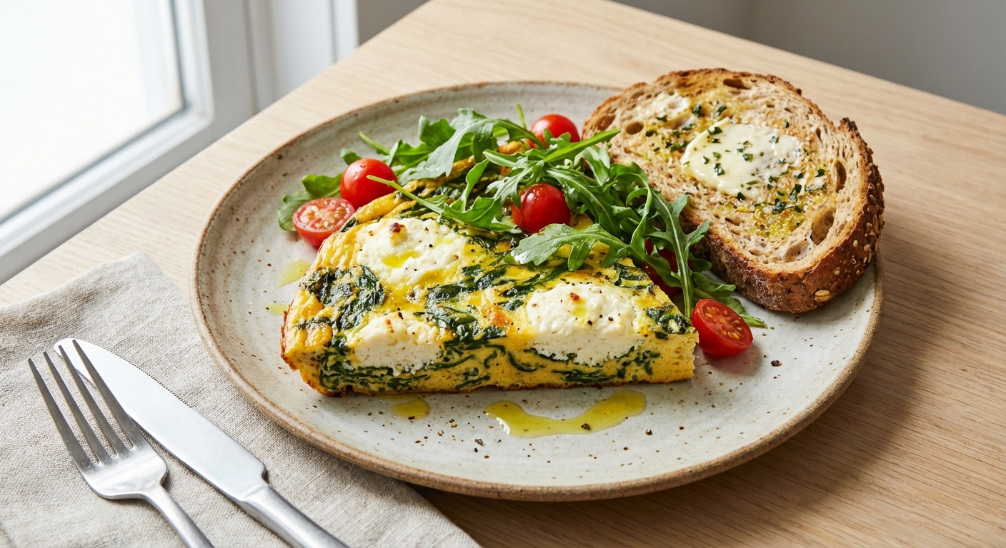 Spinach & Ricotta Frittata with Whole-Grain Toast