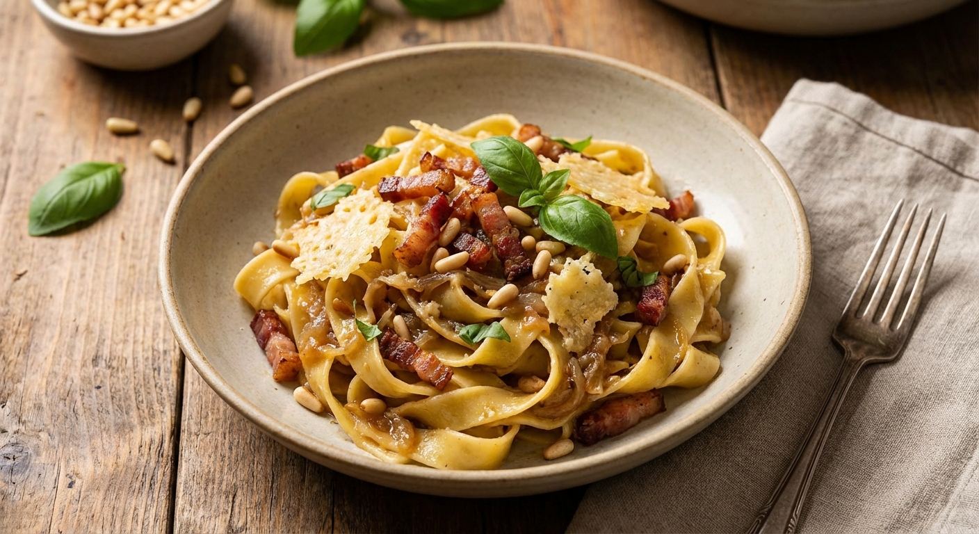 Caramelized Onion Parmesan Pasta (Italian-style)