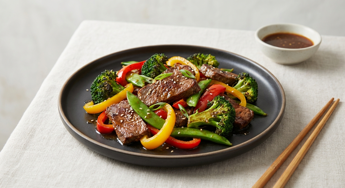 Beef Stir-Fry with Broccoli and Bell Peppers