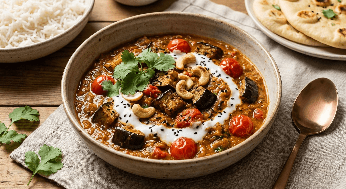 Vegan Eggplant Tomato Curry