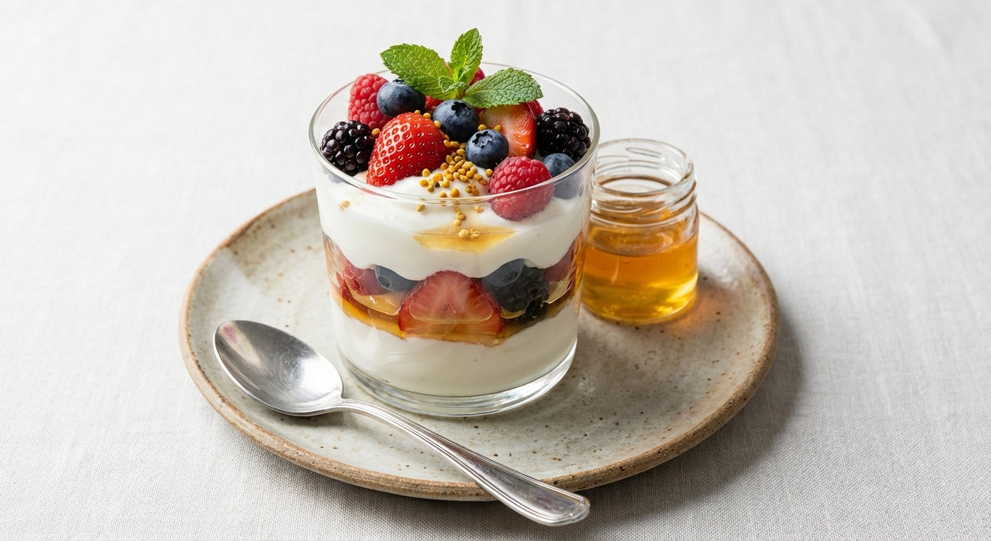 Greek Yogurt Parfait with Honey and Berries