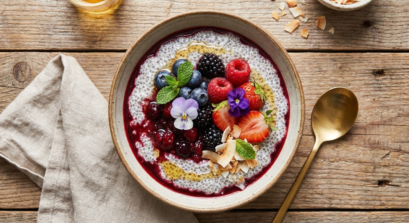 Chia Pudding with Mixed Berries