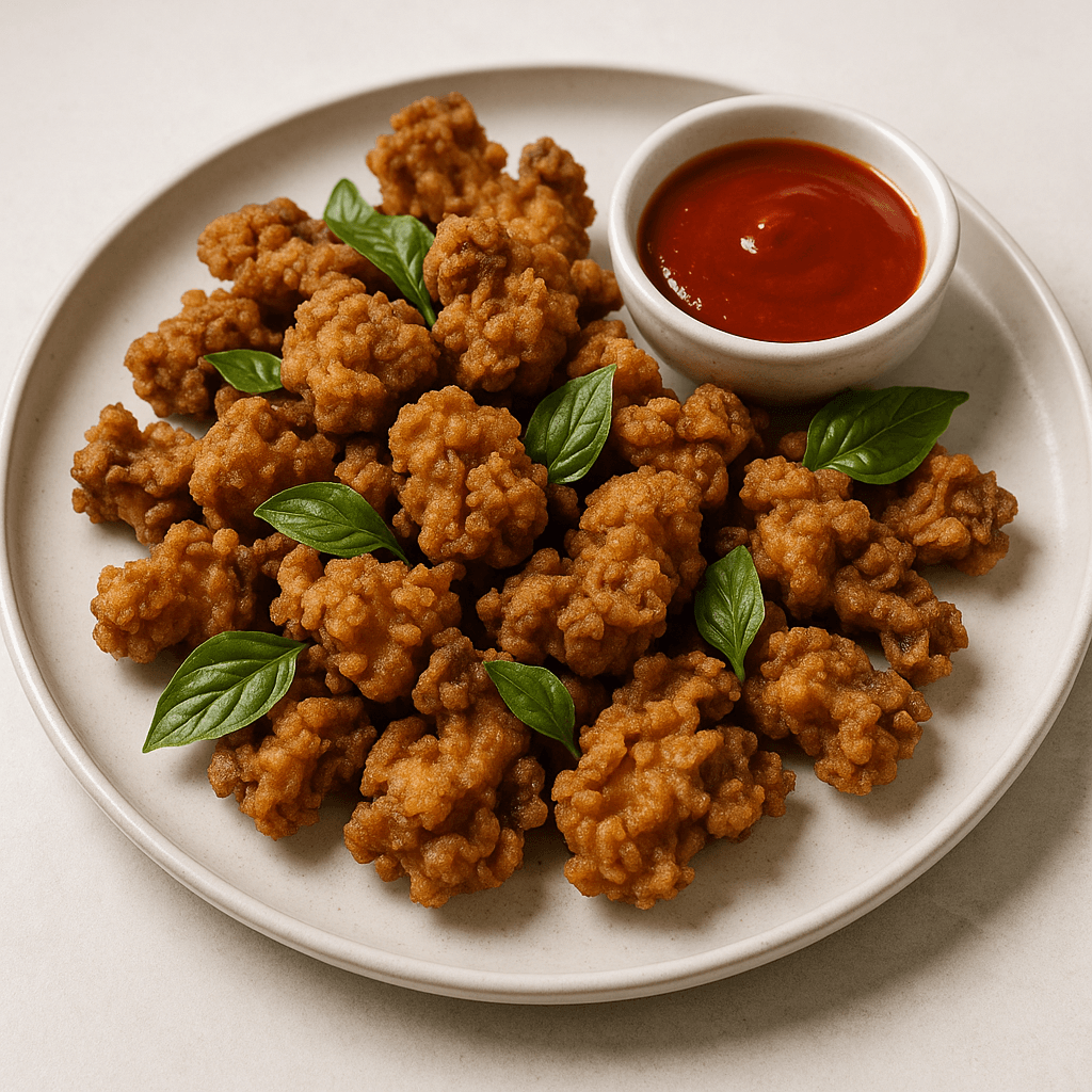 Taiwanese Popcorn Chicken Inspired Oyster Mushrooms