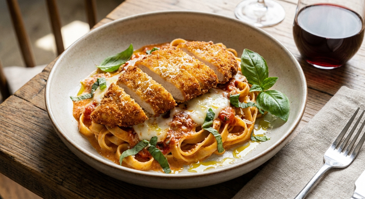 Creamy Chicken Parmesan-Style Pasta