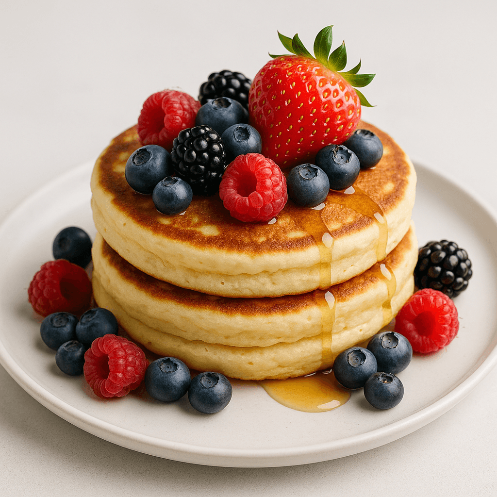 Fluffy Pancakes with Berries