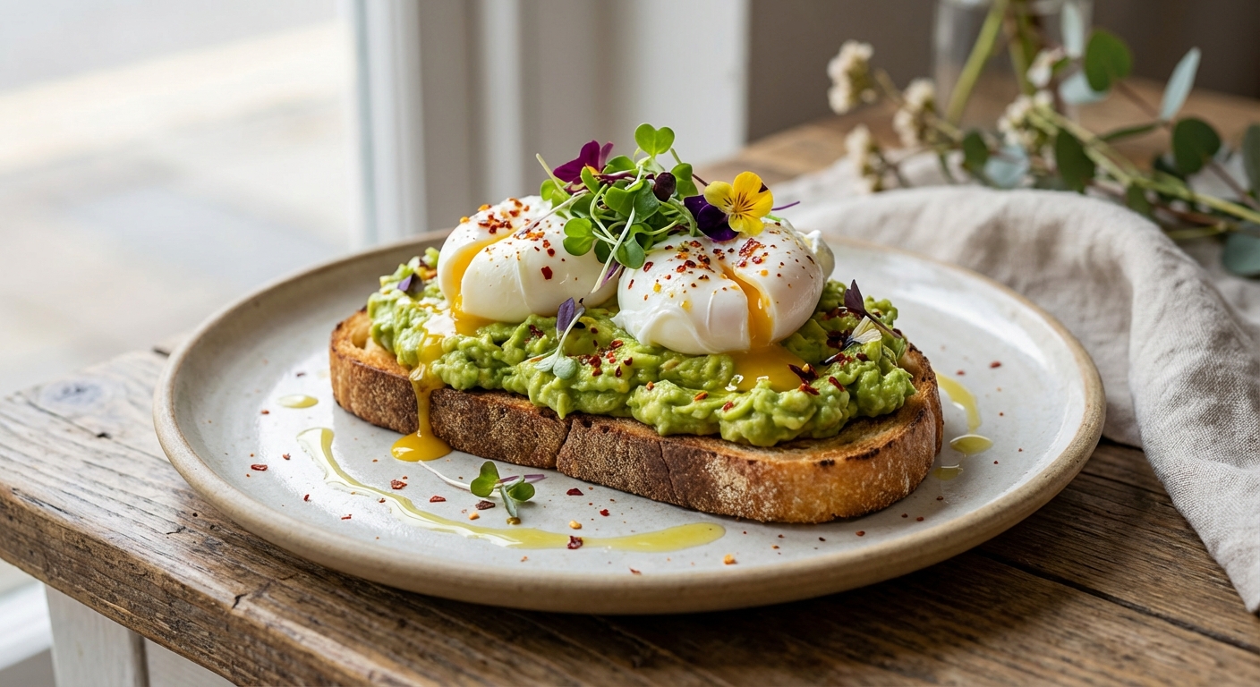Avocado Toast with Poached Eggs