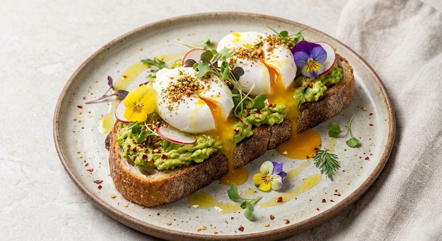 Avocado Toast with Poached Eggs