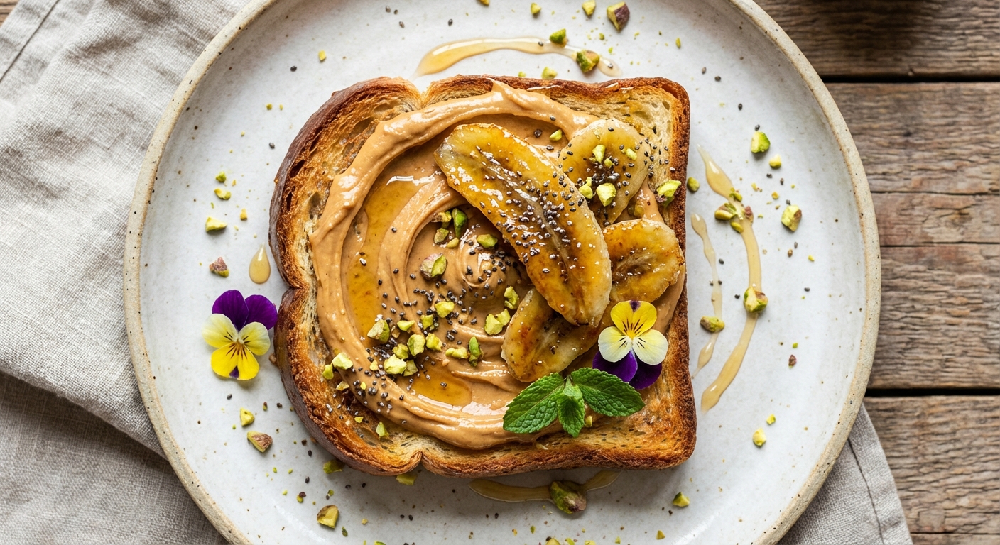 Elevated Banana & Peanut Butter Toast with Chia
