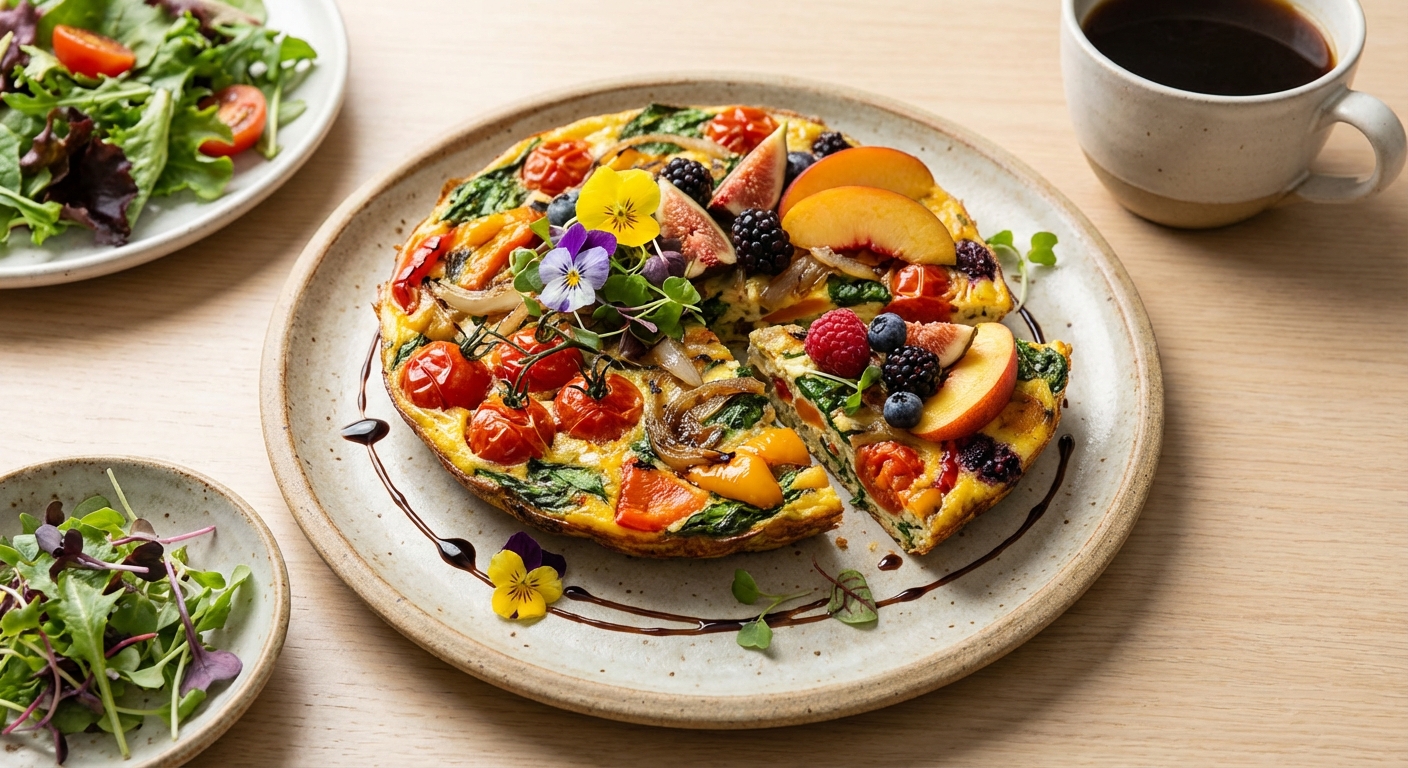 Colorful Veggie & Fruit Frittata