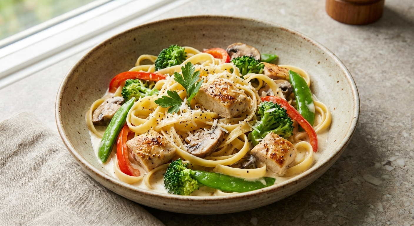 Chicken Alfredo Stir Fry