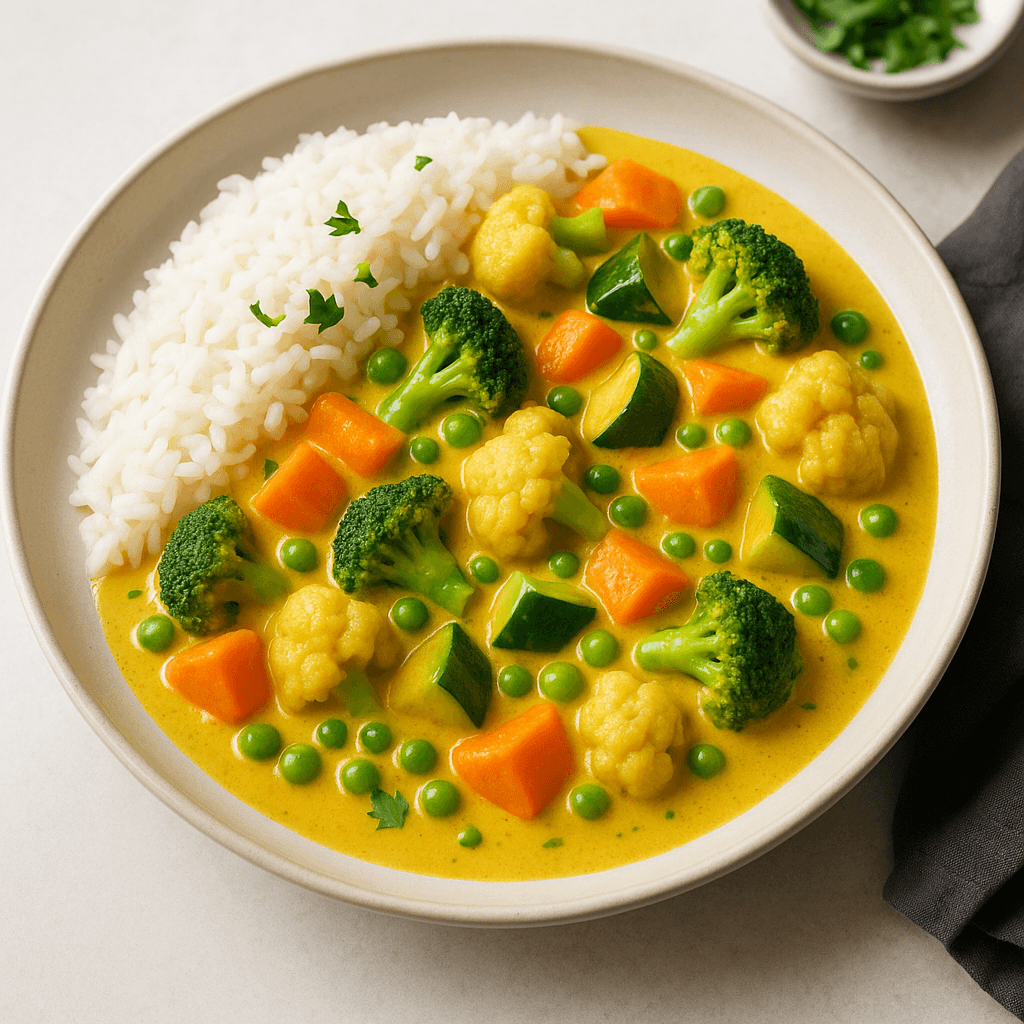 Vegetable Curry with Rice