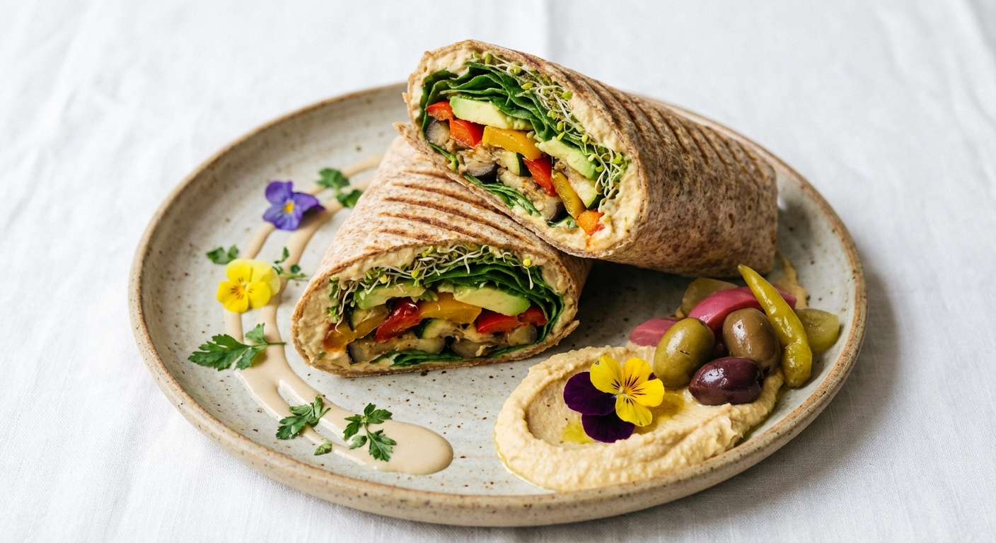 Vegetable Wrap with Hummus