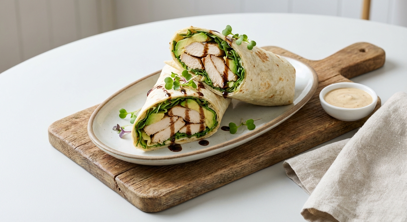 Roasted Chicken & Avocado Wraps
