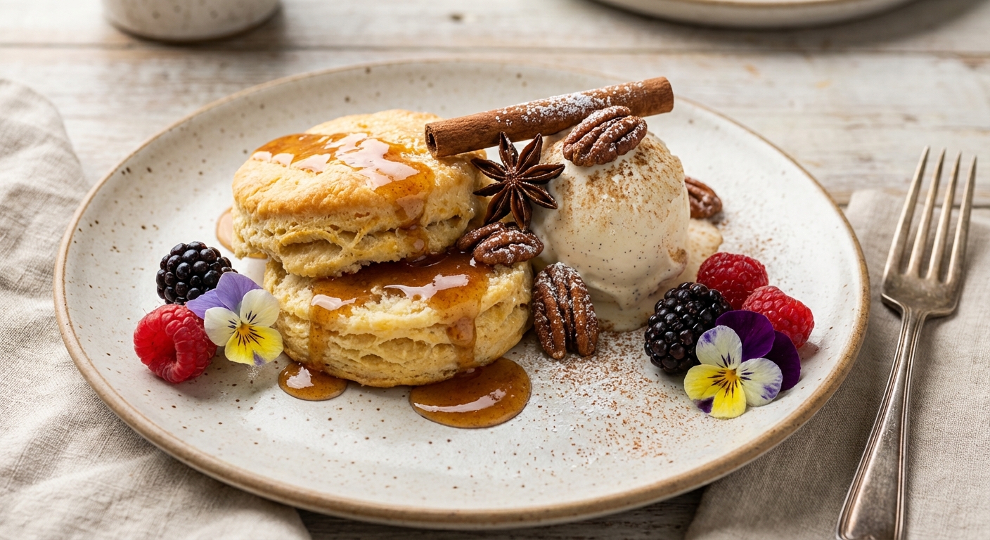 Cinnamon Syrup Biscuit Dessert