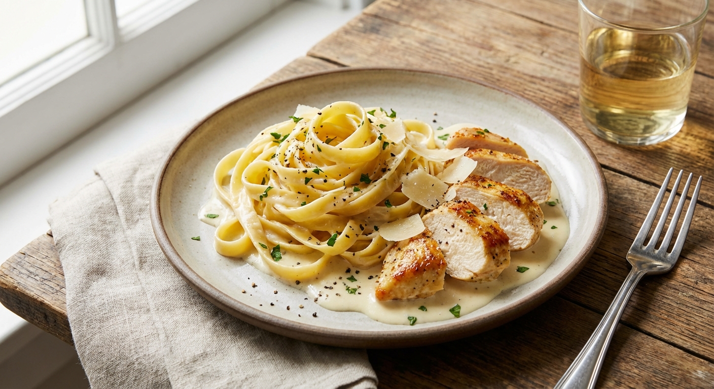 Quick Chicken Alfredo