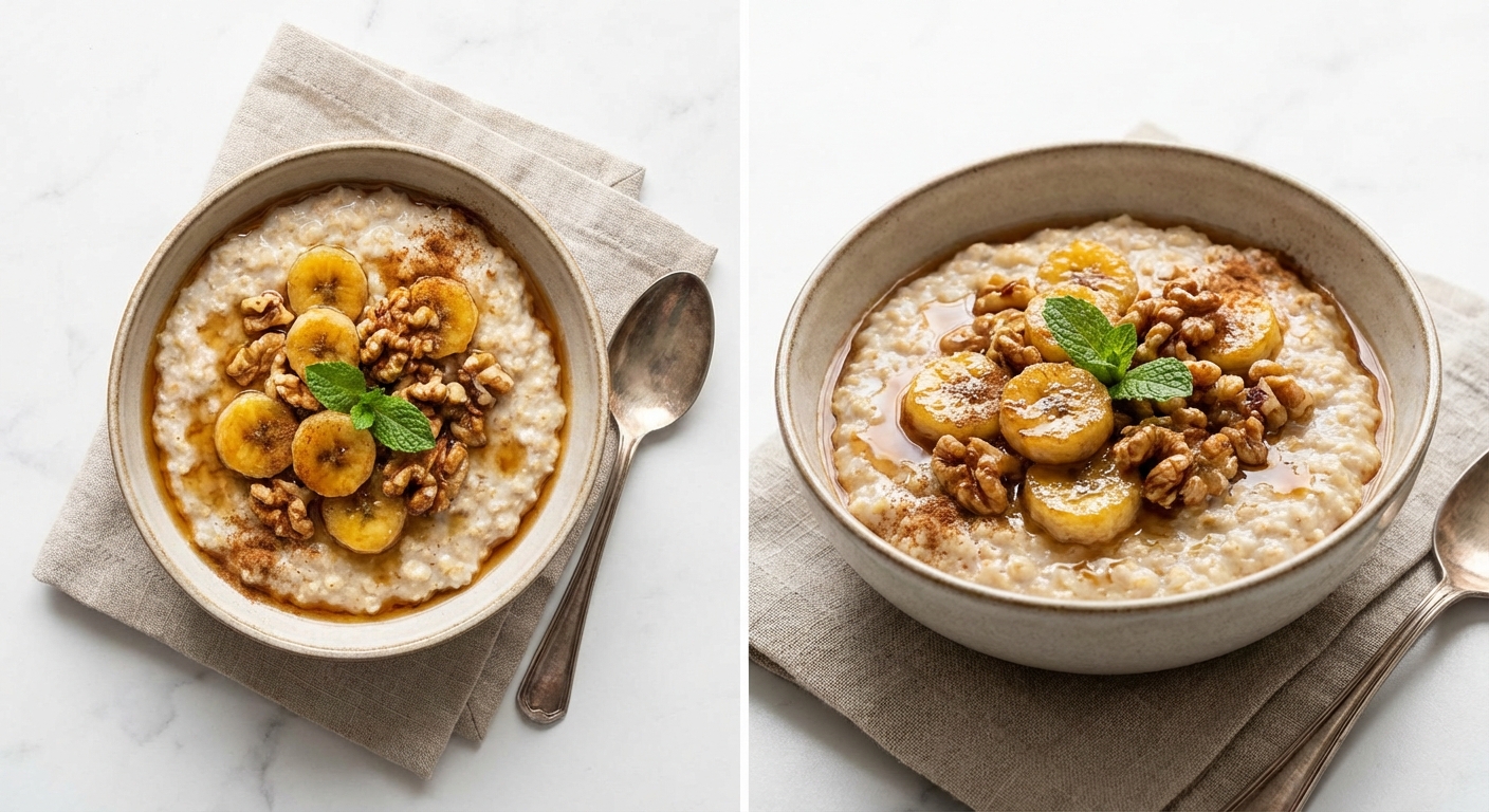 Oatmeal with Banana & Walnuts